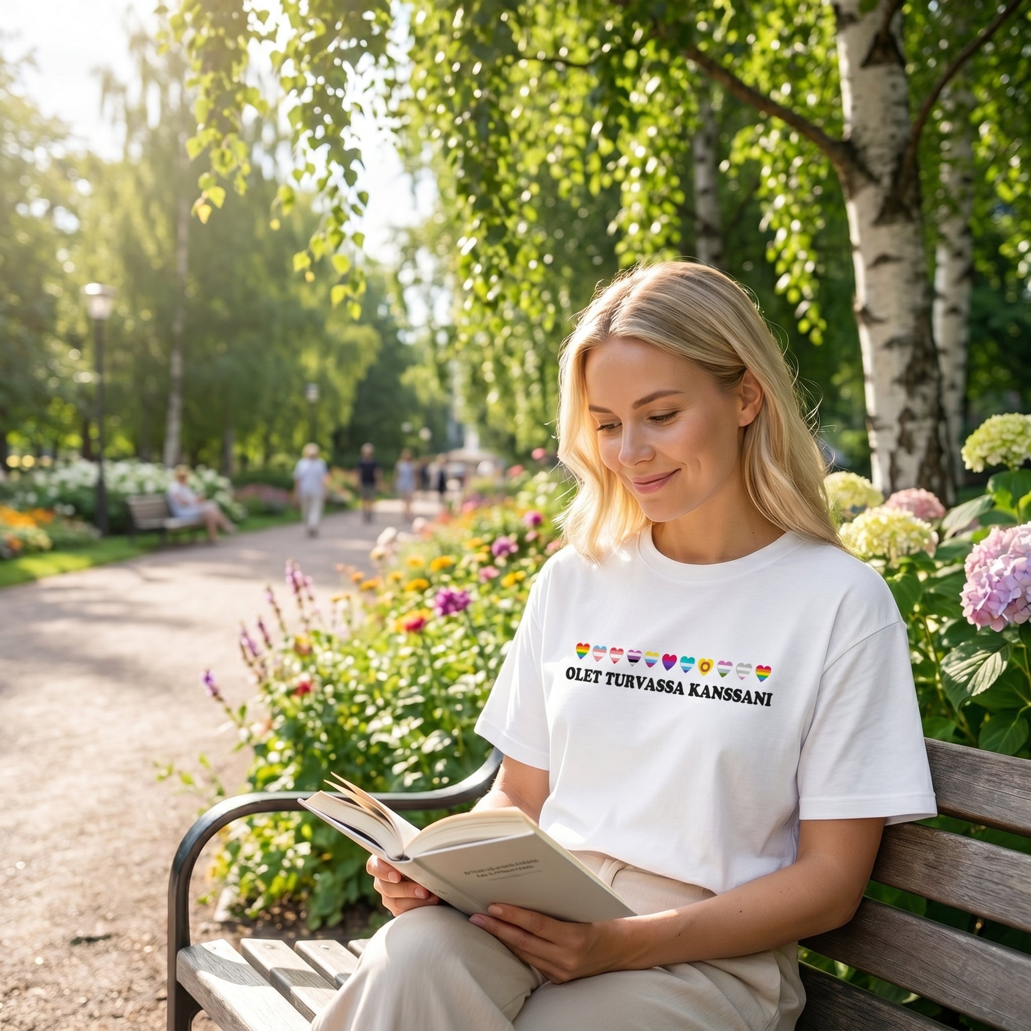 PRACTS Tasa-arvo, Ihmisoikeudet & Olet Turvassa Kanssani T-paita