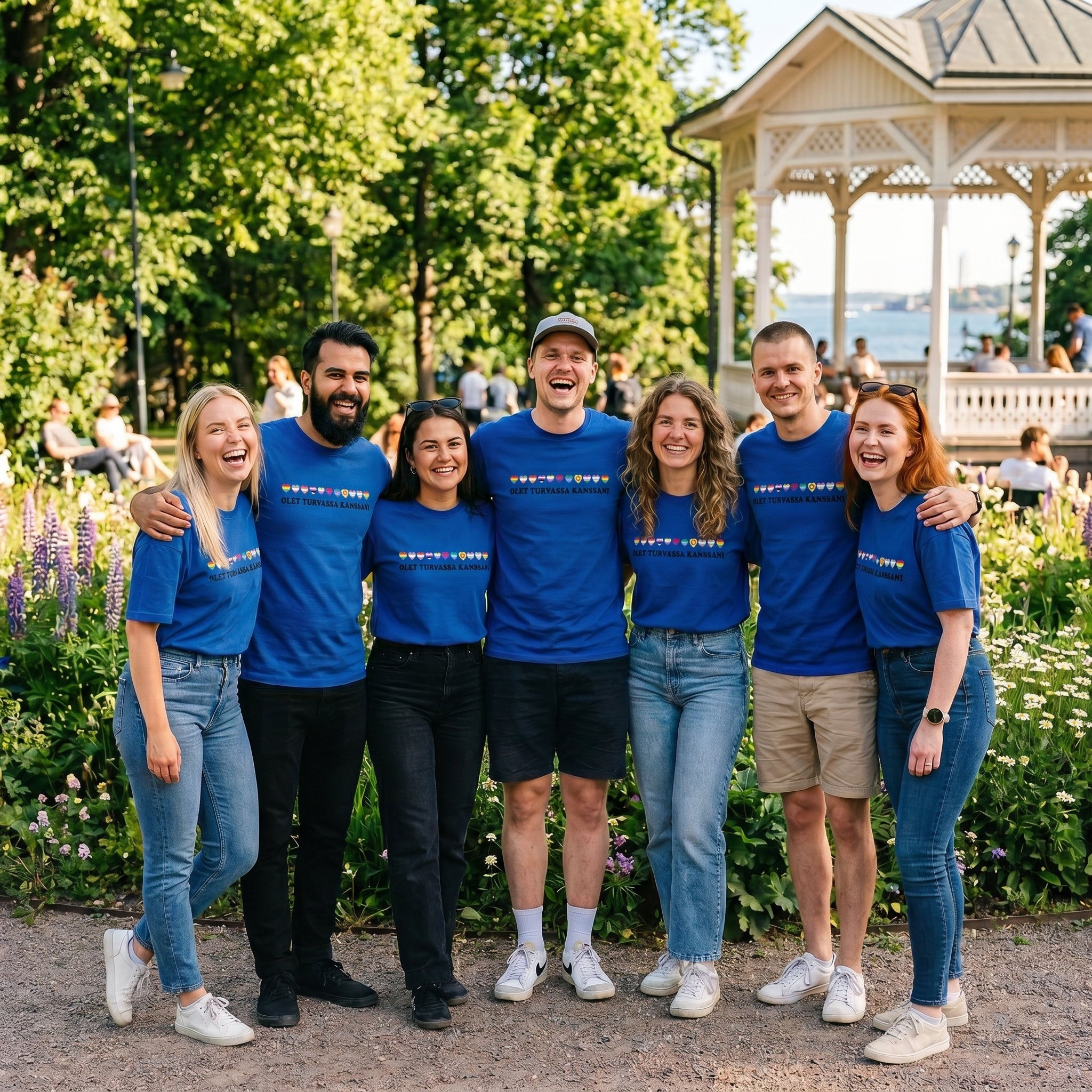 PRACTS Tasa-arvo, Ihmisoikeudet & Olet Turvassa Kanssani T-paita